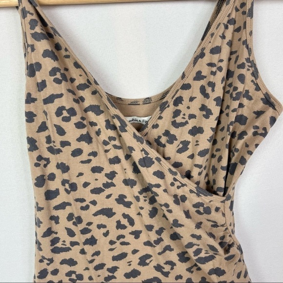 Abercrombie & Fitch Brown Leopard Wrap Sleeveless Bodysuit S - Picture 5 of 5